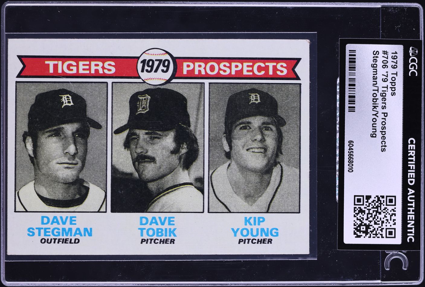 1979 Topps '79 Tigers Prospects Stegman Tobik Young #706 CGC AUTH
