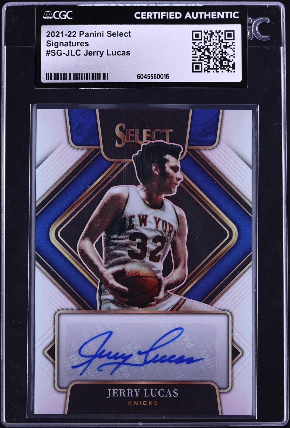 2021 Select Prizm Jerry Lucas AUTO /249 #SG-JLC CGC AUTH