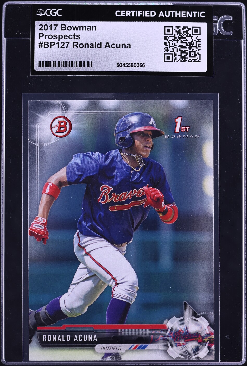 2017 Bowman Ronald Acuna Jr. PROSPECT #BP127 CGC AUTH