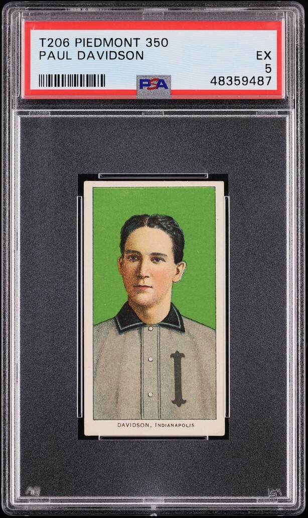 1909-11 T206 Paul Davidson PIEDMONT PSA 5 EX