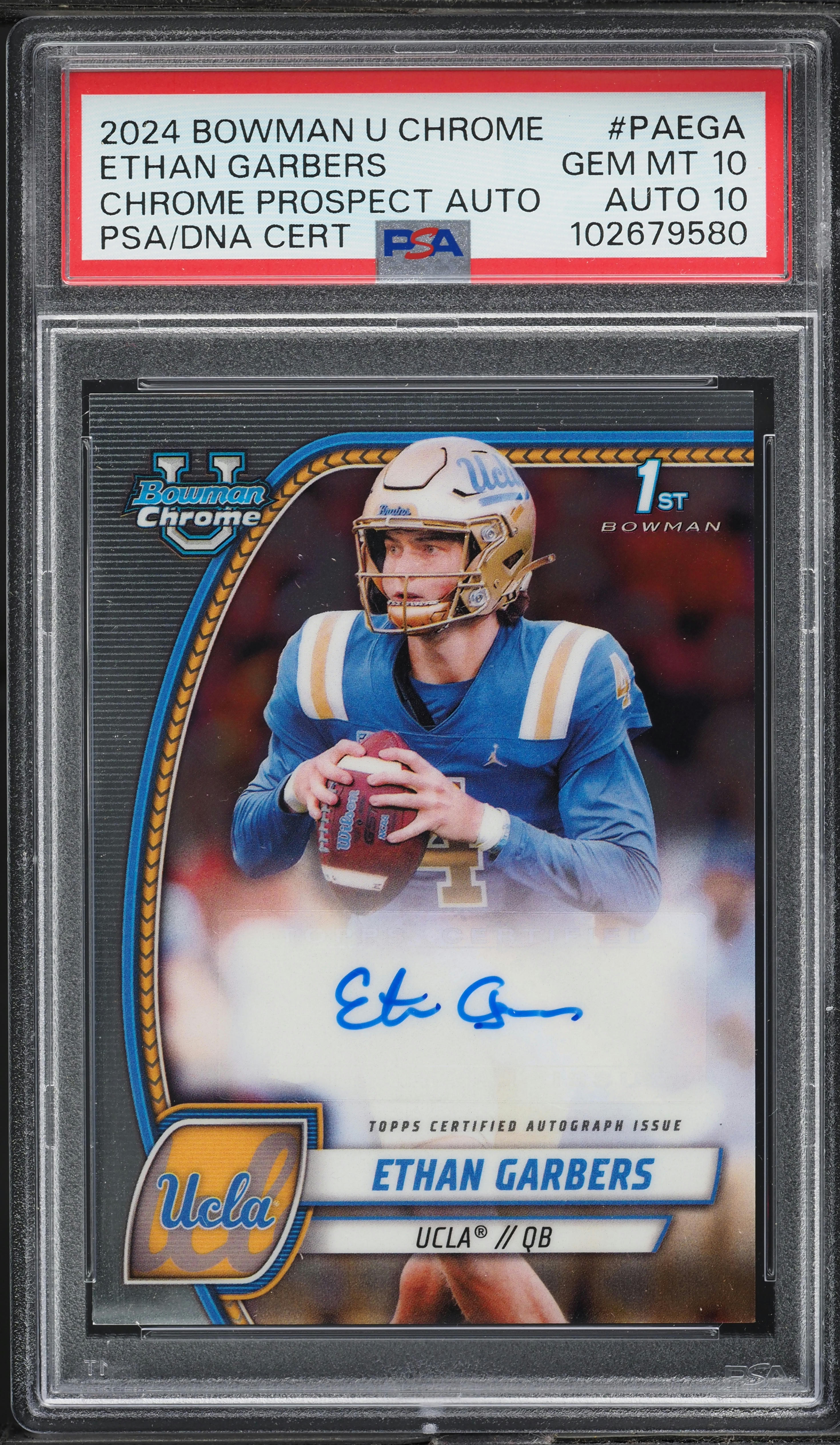 2024 Bowman Chrome University Prospect Ethan Garbers ROOKIE AUTO 