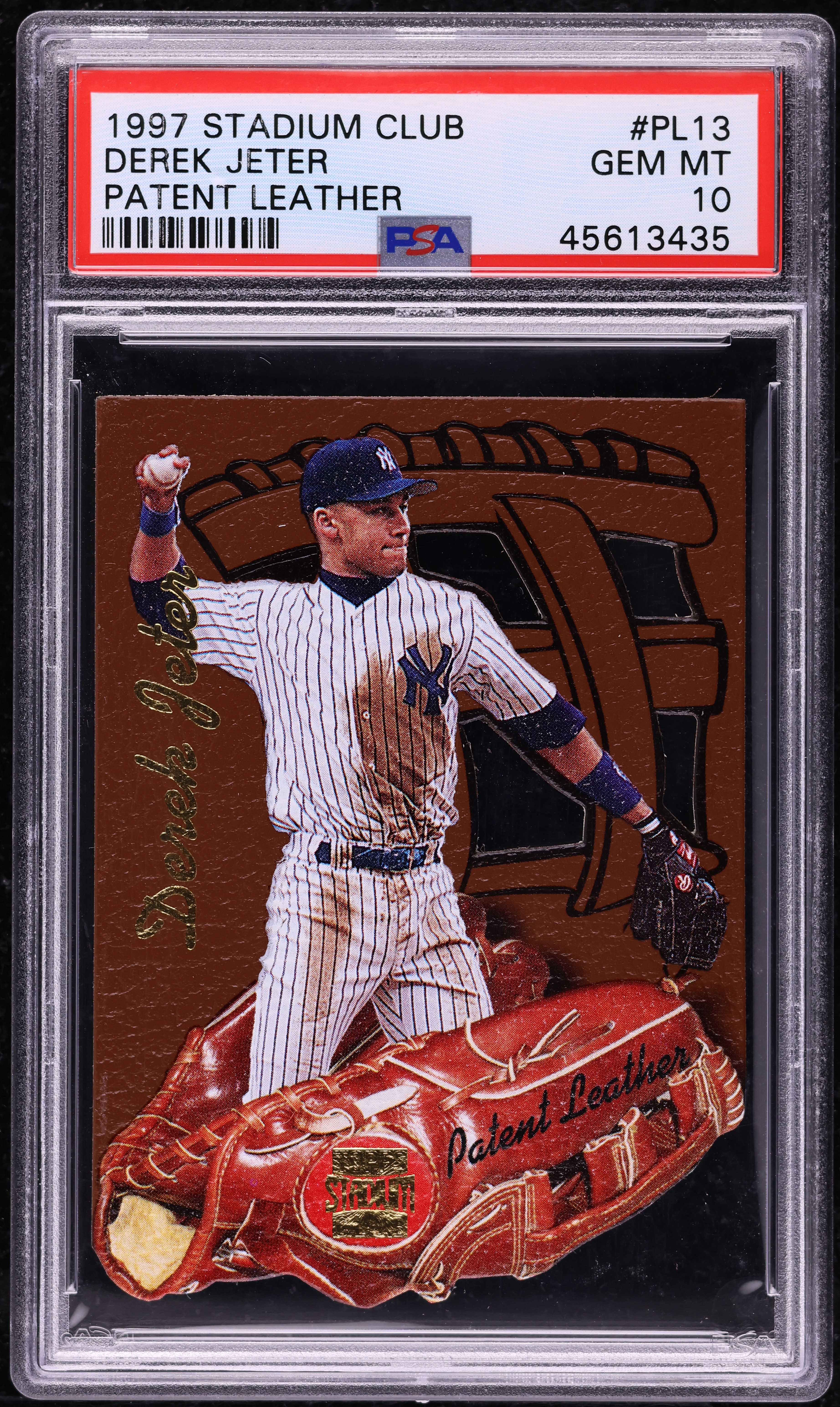 1997 Stadium Club Patent Leather Die-Cut Derek Jeter #PL13 PSA 10