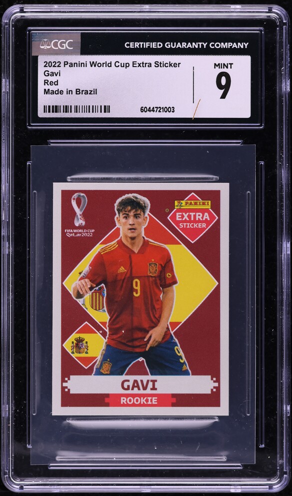 2022 Panini World Cup Extra Sticker Red Made In Brazil Gavi ROOKIE