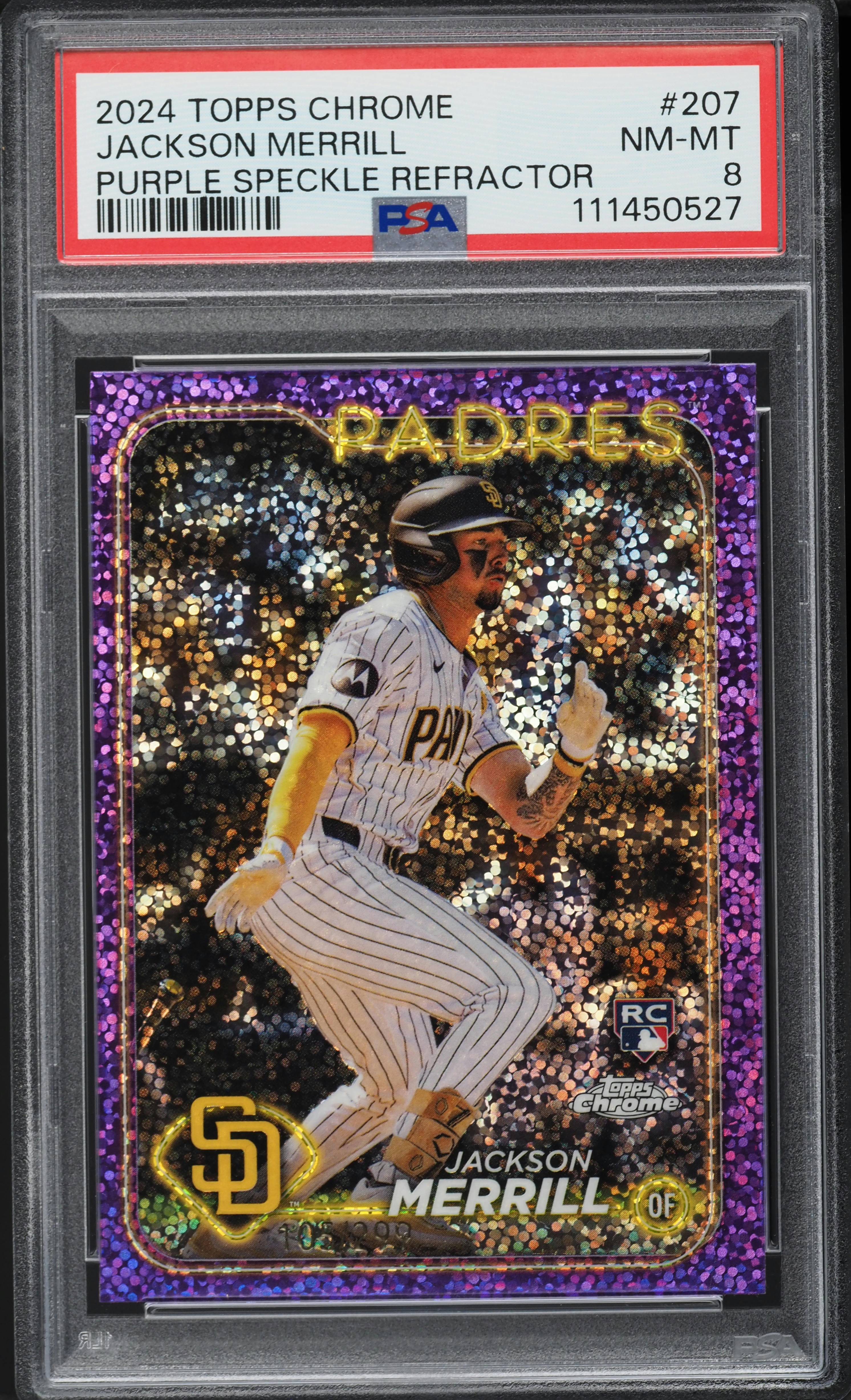 2024 Topps Chrome Purple Speckle Refractor Jackson Merrill ROOKIE