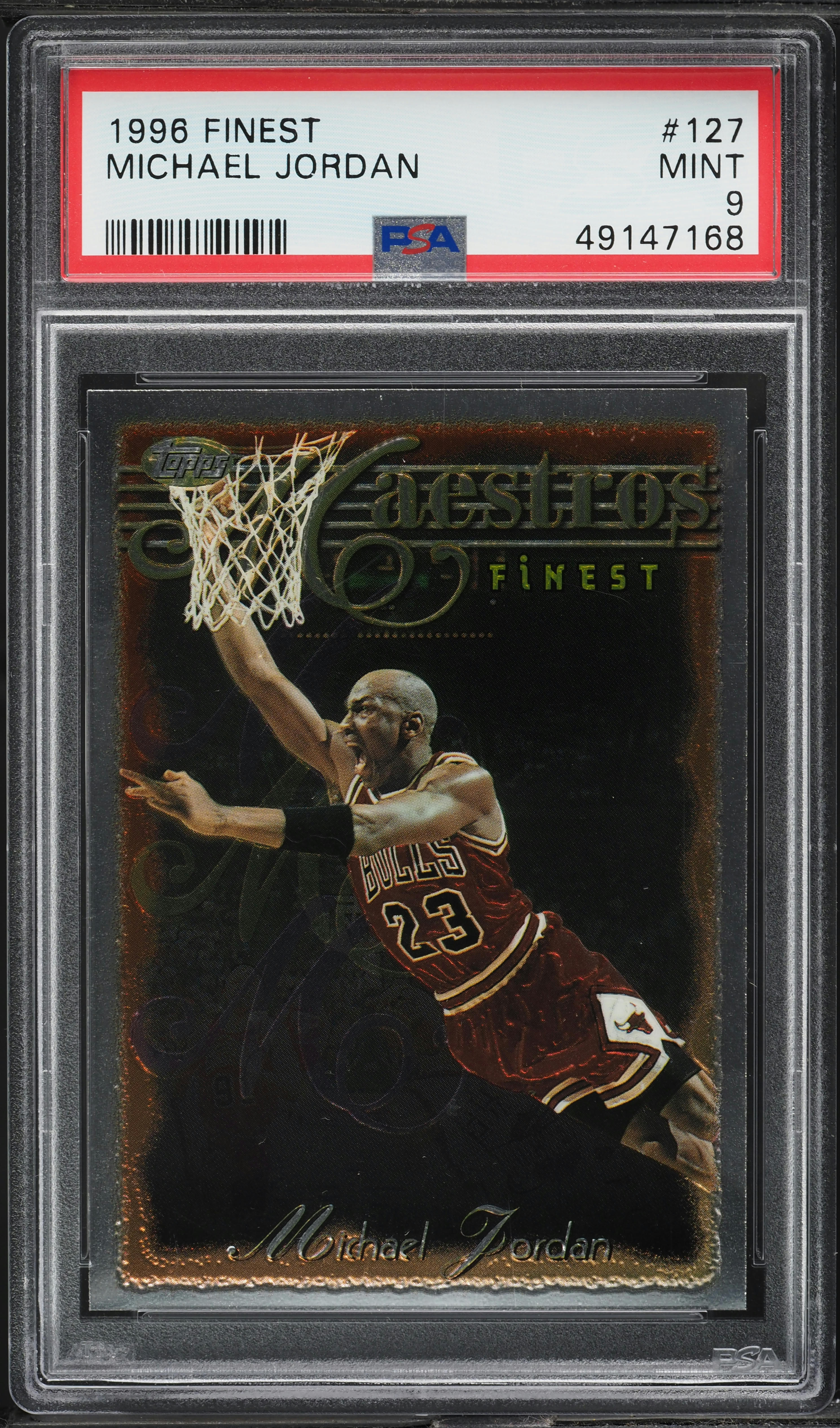 1996 Finest Basketball Michael Jordan #127 PSA 9 MINT on Fanatics