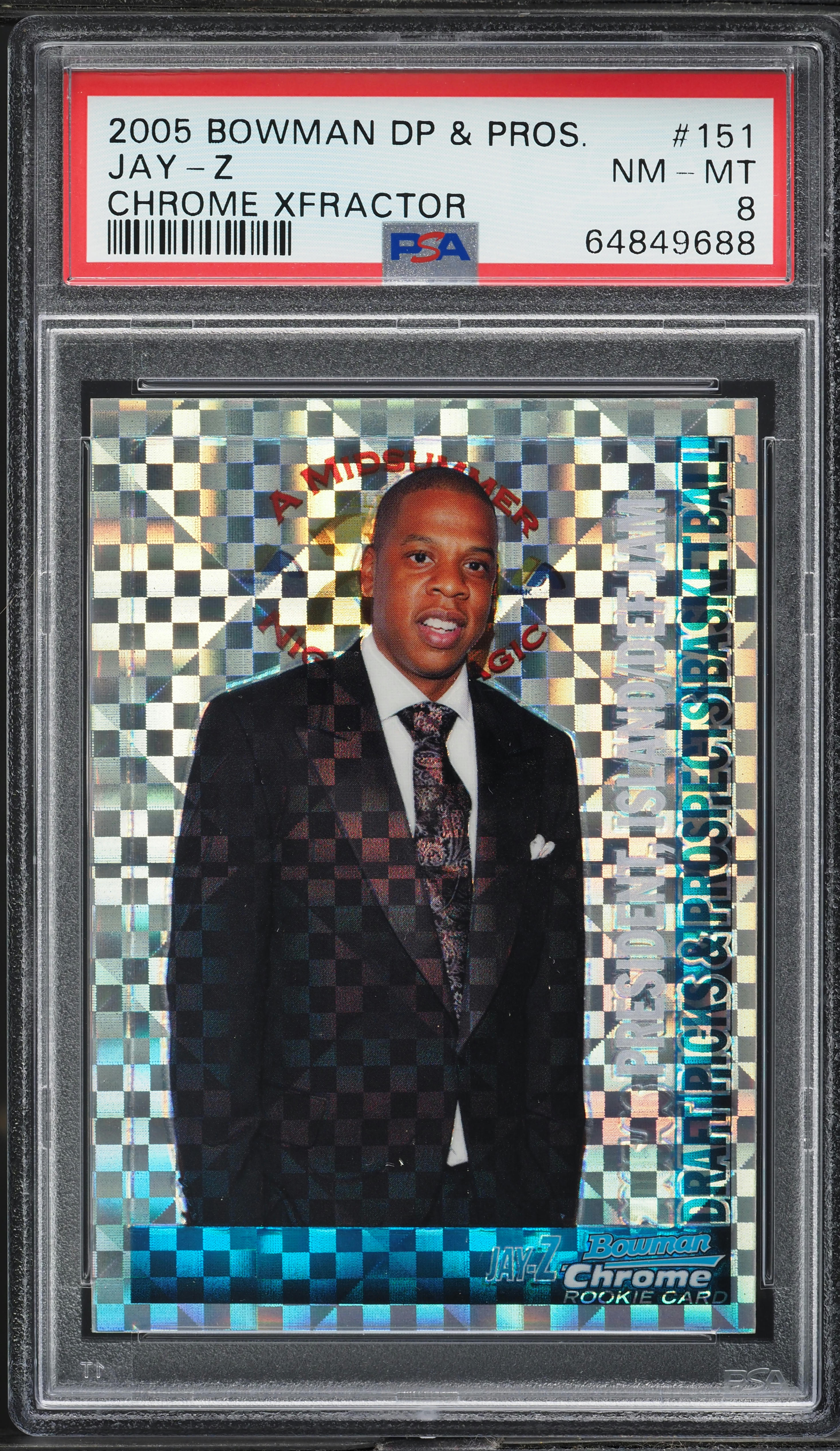 2005 Bowman Chrome Draft Picks & Prospects Xfractor Jay-Z /150