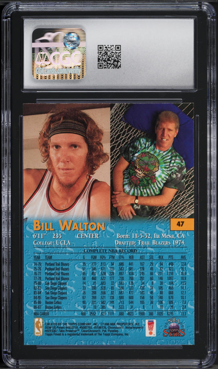 1996 Topps Stars Bill Walton #47 CGC 10 GEM MINT