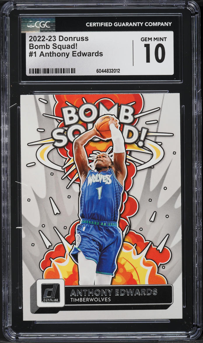 2022 Donruss Bomb Squad! Anthony Edwards #1 CGC 10 GEM MINT