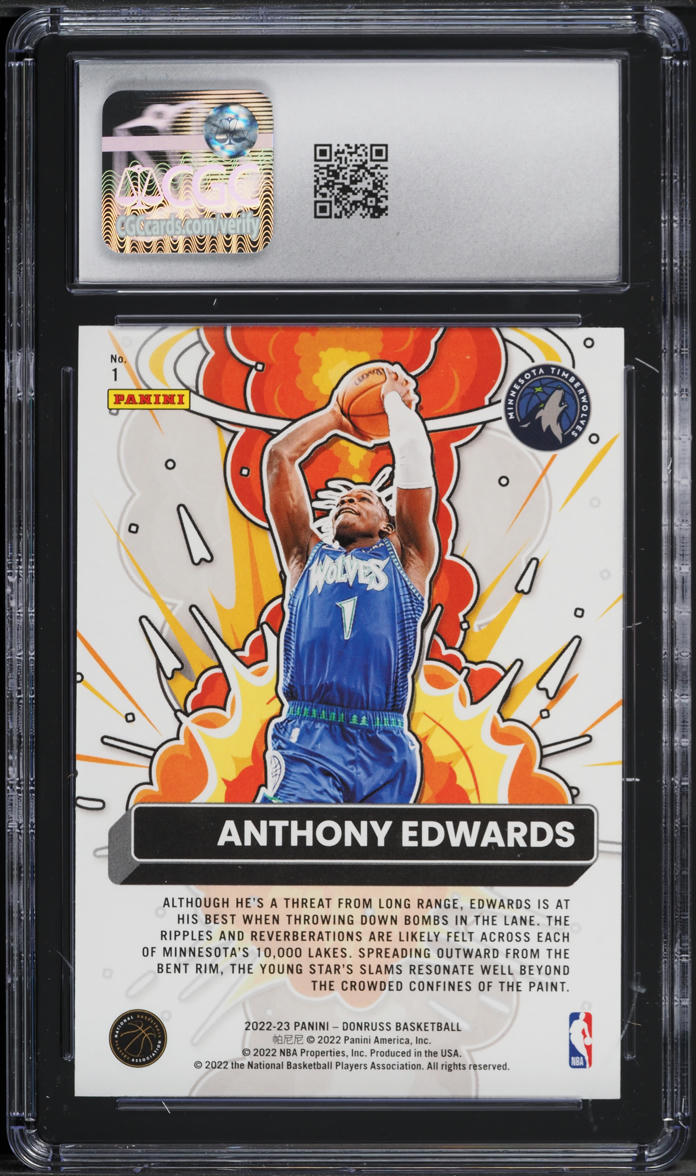 2022 Donruss Bomb Squad! Anthony Edwards #1 CGC 10 GEM MINT