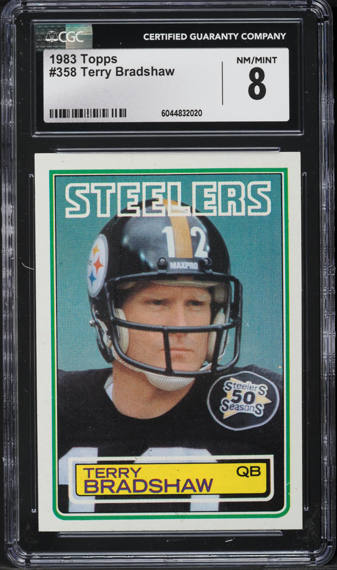 1983 Topps Football Terry Bradshaw #358 CGC 8 NM-MT