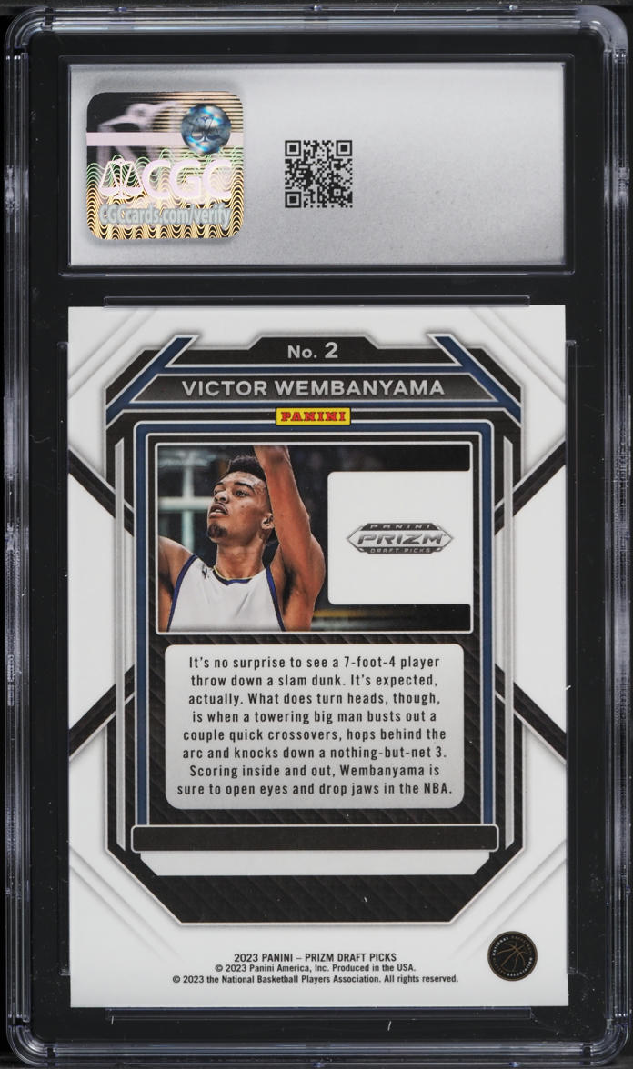 2023 Panini Prizm Draft Picks Victor Wembanyama ROOKIE #2 CGC 9 MINT