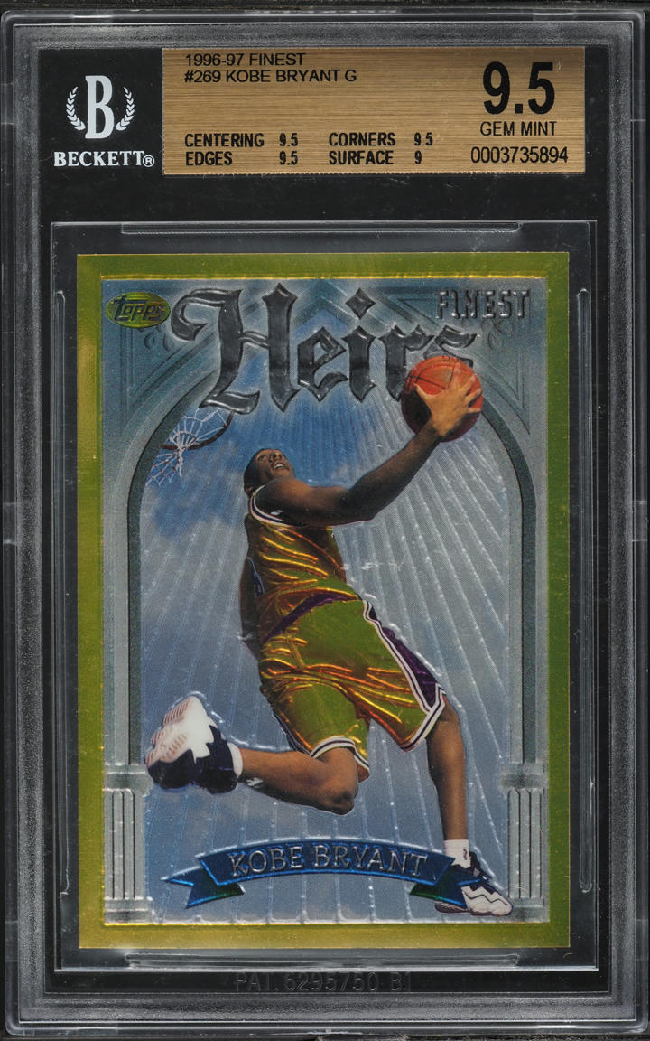 1996 Finest Basketball Kobe Bryant ROOKIE #269 BGS 9.5 GEM MINT on