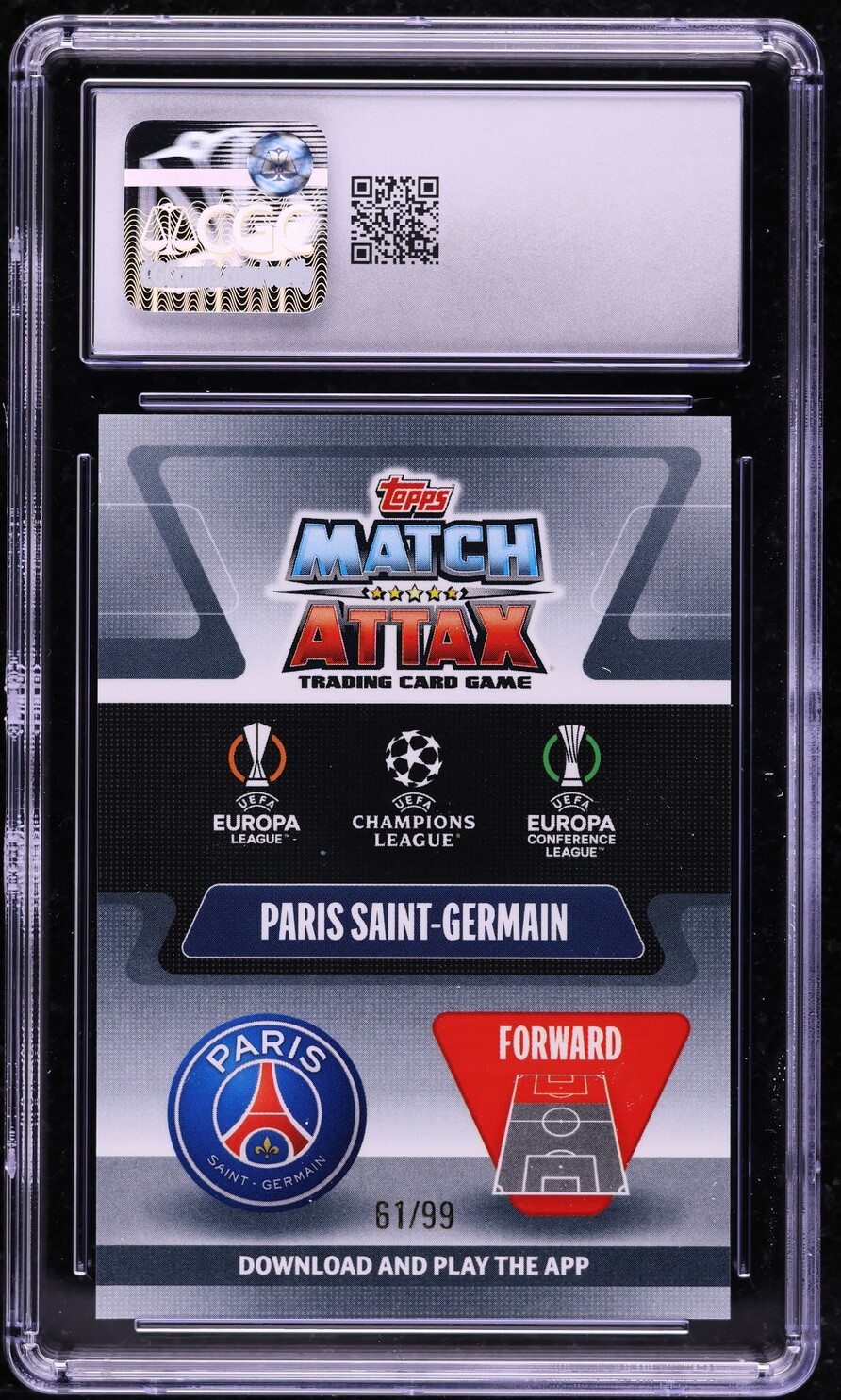 2021 Topps Chrome Match Attax UCL Neon Green Neymar Jr. /99 #193