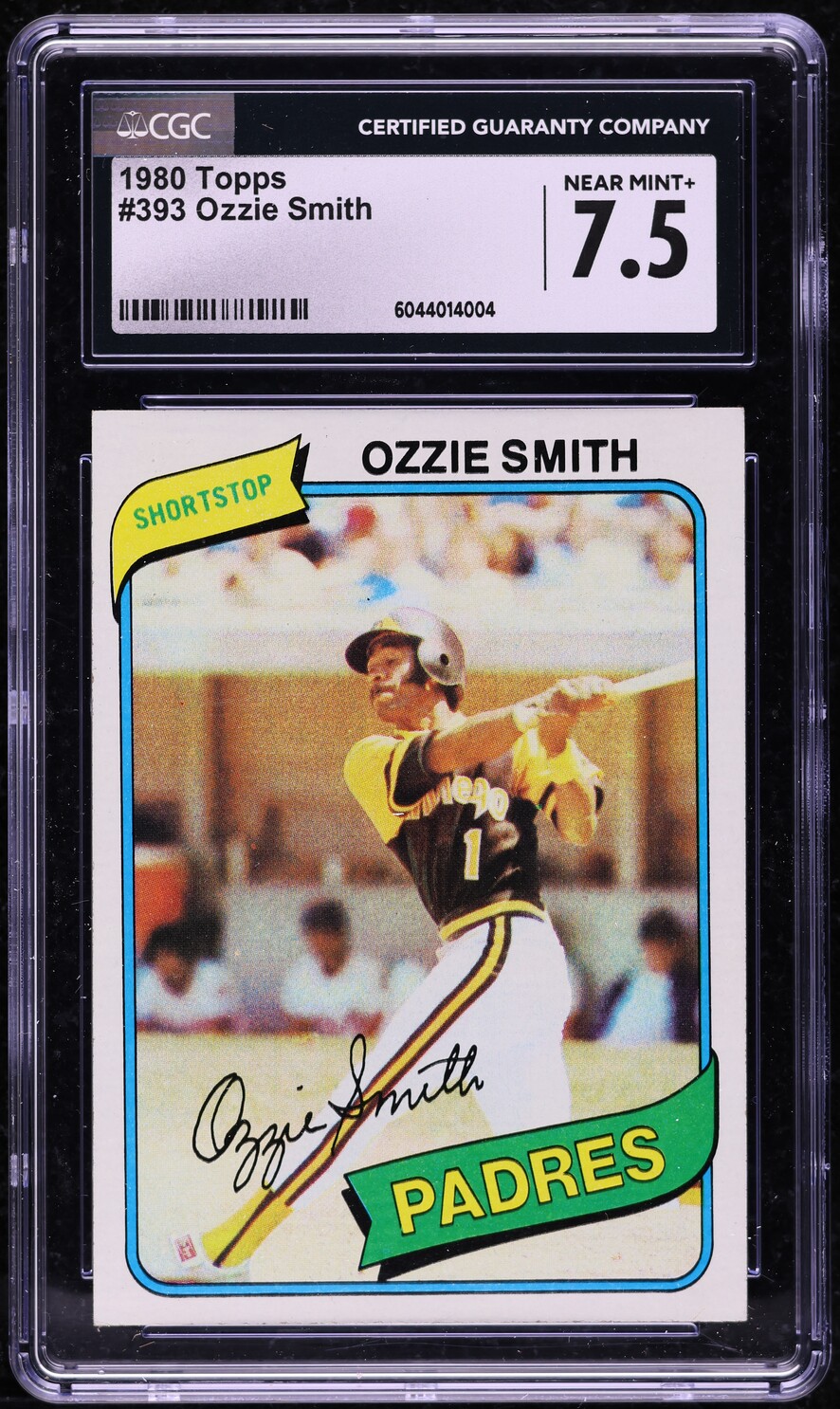 1980 Topps Ozzie Smith #393 CGC 7.5 NRMT+