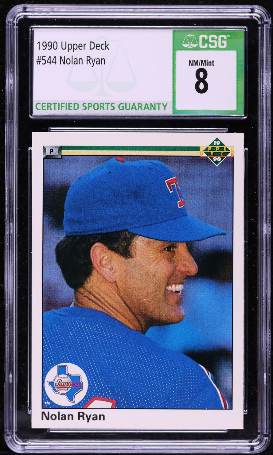 1990 Upper Deck Nolan Ryan #544 CSG 8 NM-MT
