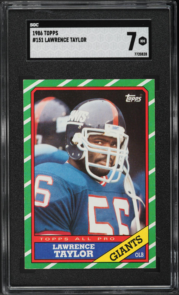 1986 Topps Football Lawrence Taylor #151 SGC 7 NRMT