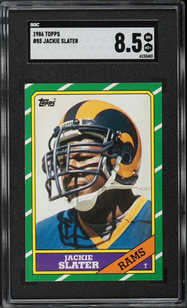 1986 Topps Football Jackie Slater #85 SGC 8.5 NM-MT+