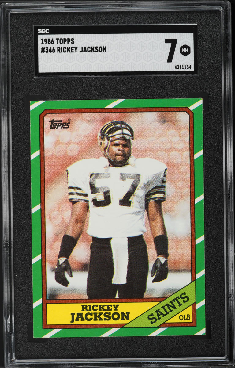1986 Topps Football Rickey Jackson #346 SGC 7 NRMT