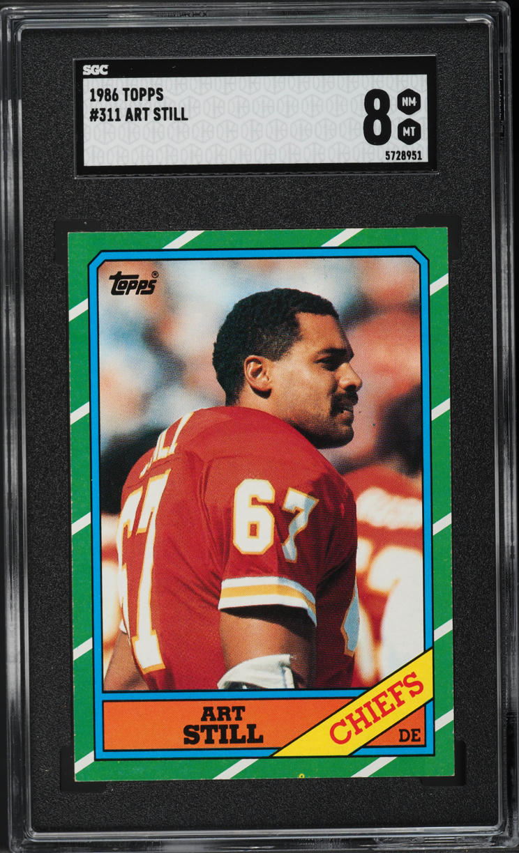 1986 Topps Football Art Still #311 SGC 8 NM-MT