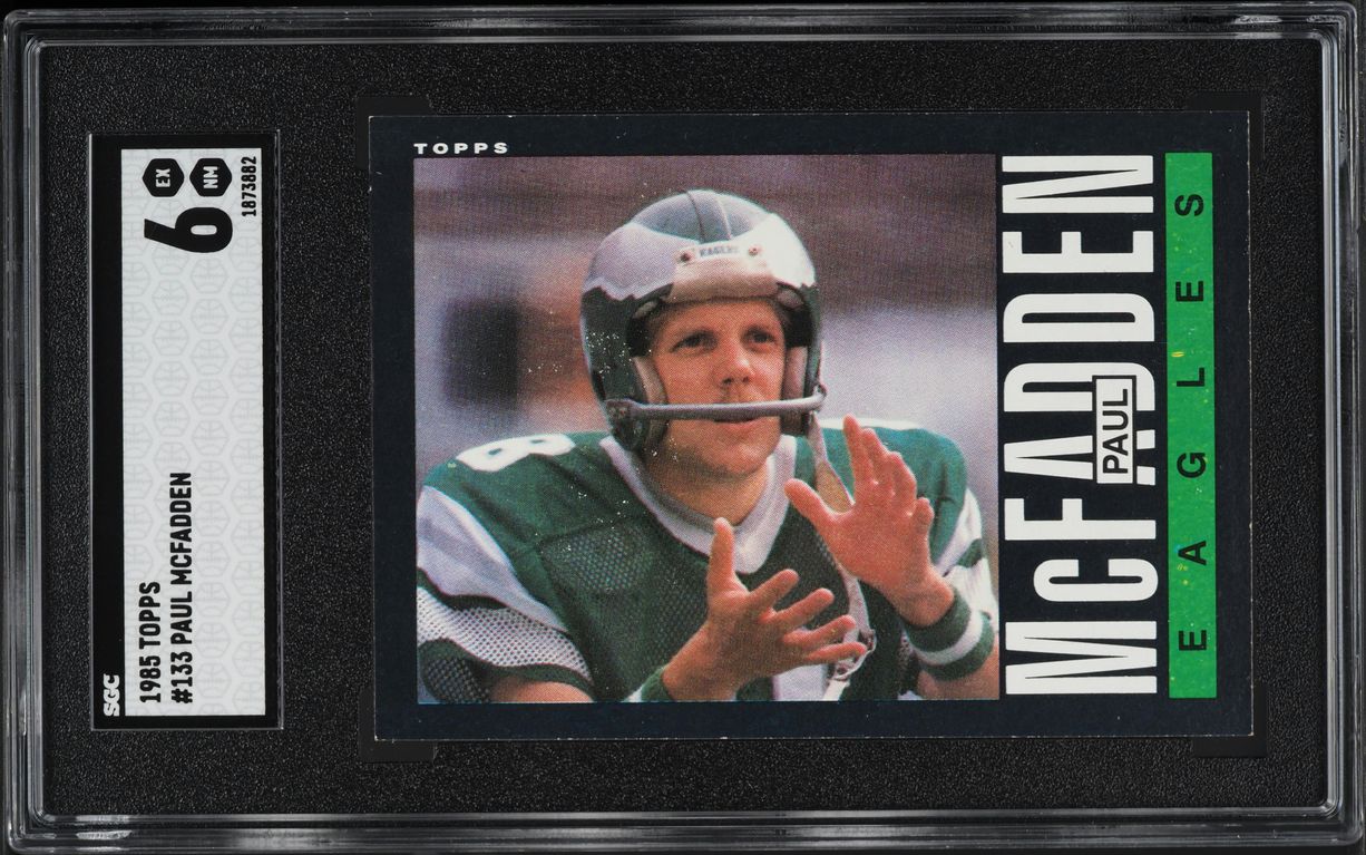 1985 Topps Football Paul McFadden #133 SGC 6 EXMT