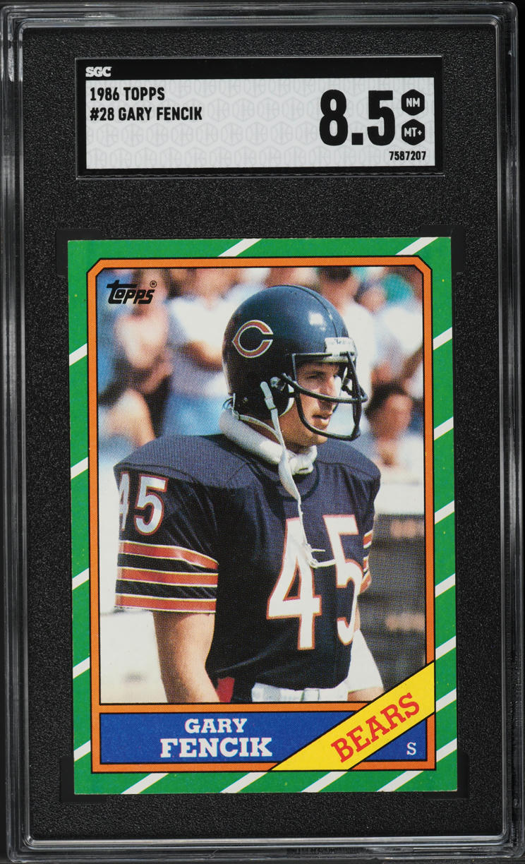 1986 Topps Football Gary Fencik #28 SGC 8.5 NM-MT+