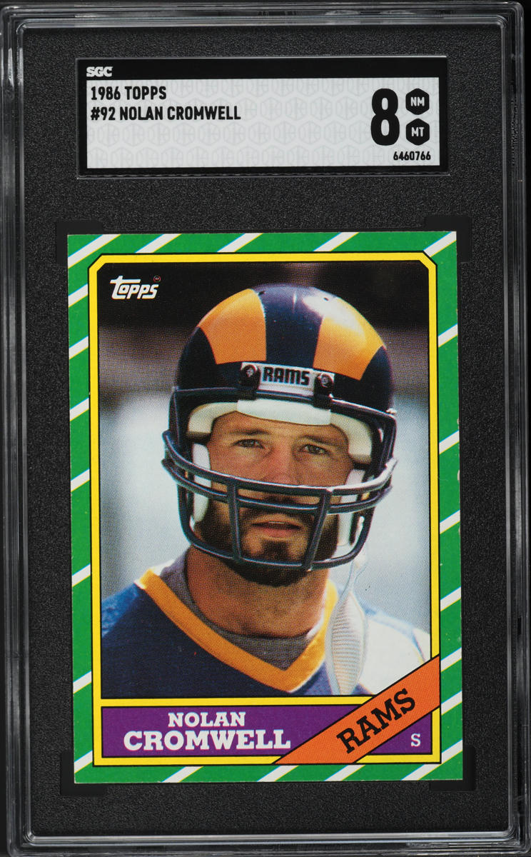 1986 Topps Football Nolan Cromwell #92 SGC 8 NM-MT