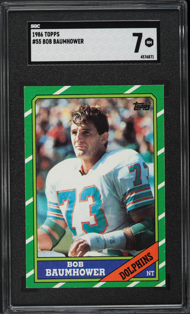 1986 Topps Football Bob Baumhower #55 SGC 7 NRMT