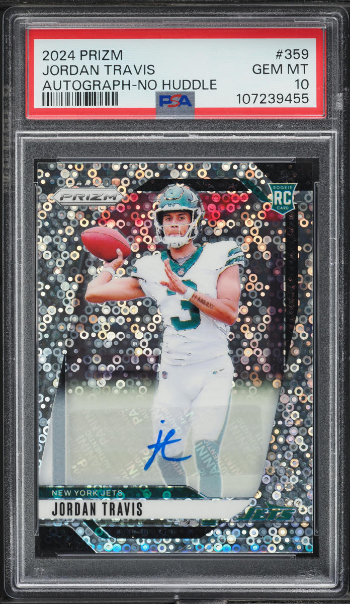 2024 Panini Prizm No Huddle Jordan Travis ROOKIE AUTO #359 PSA 10 GEM MINT