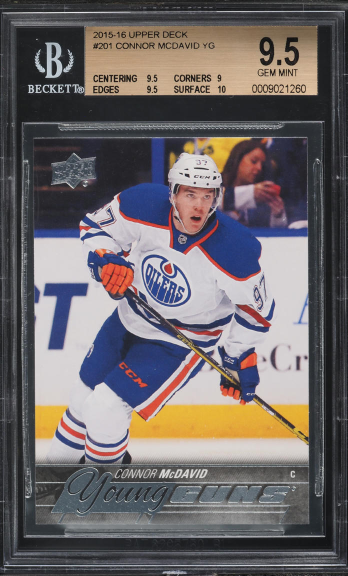 2015 Upper Deck Young Guns Connor McDavid ROOKIE #201 BGS 9.5 GEM MINT