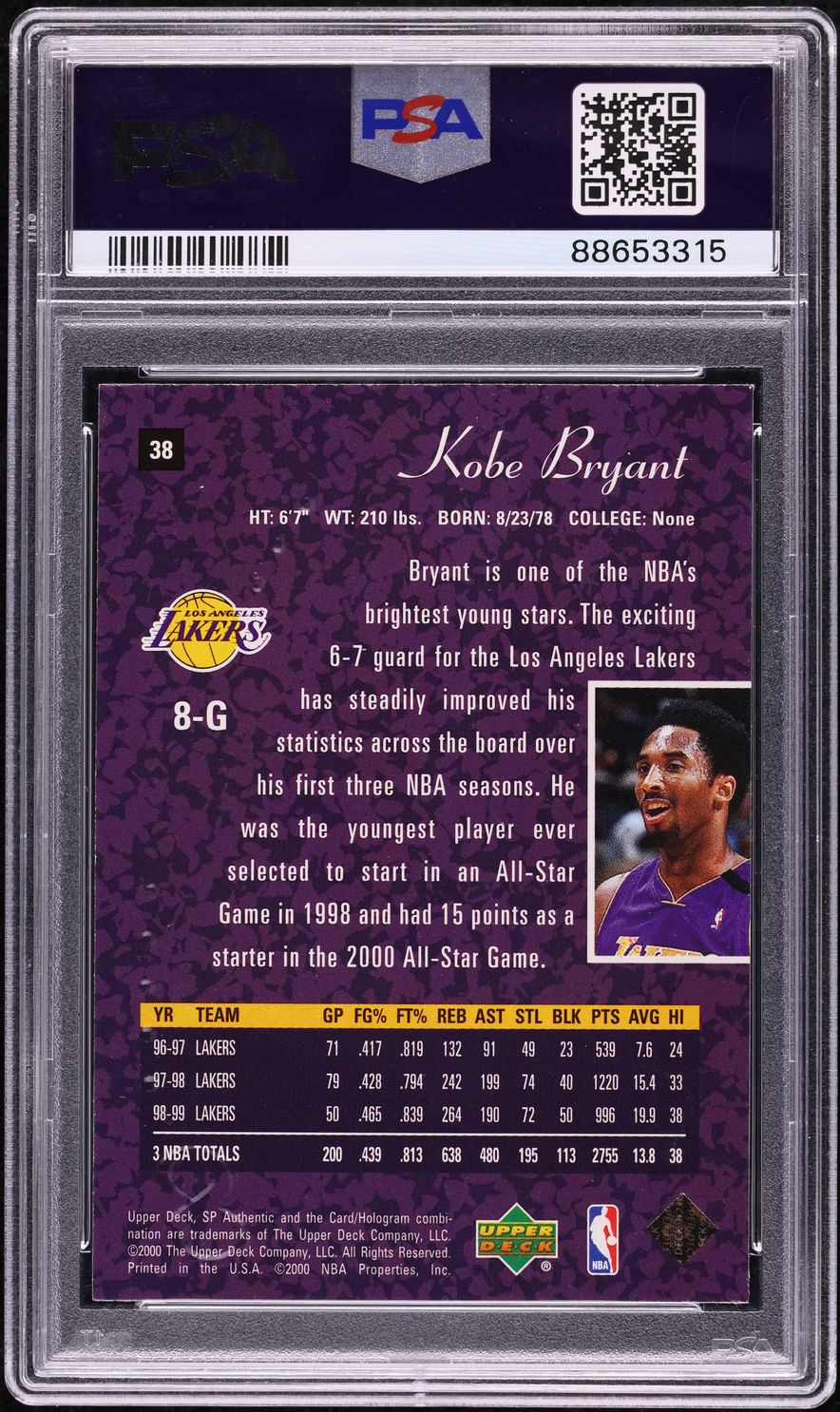 1999 SP Authentic Kobe Bryant #38 PSA 9 MINT