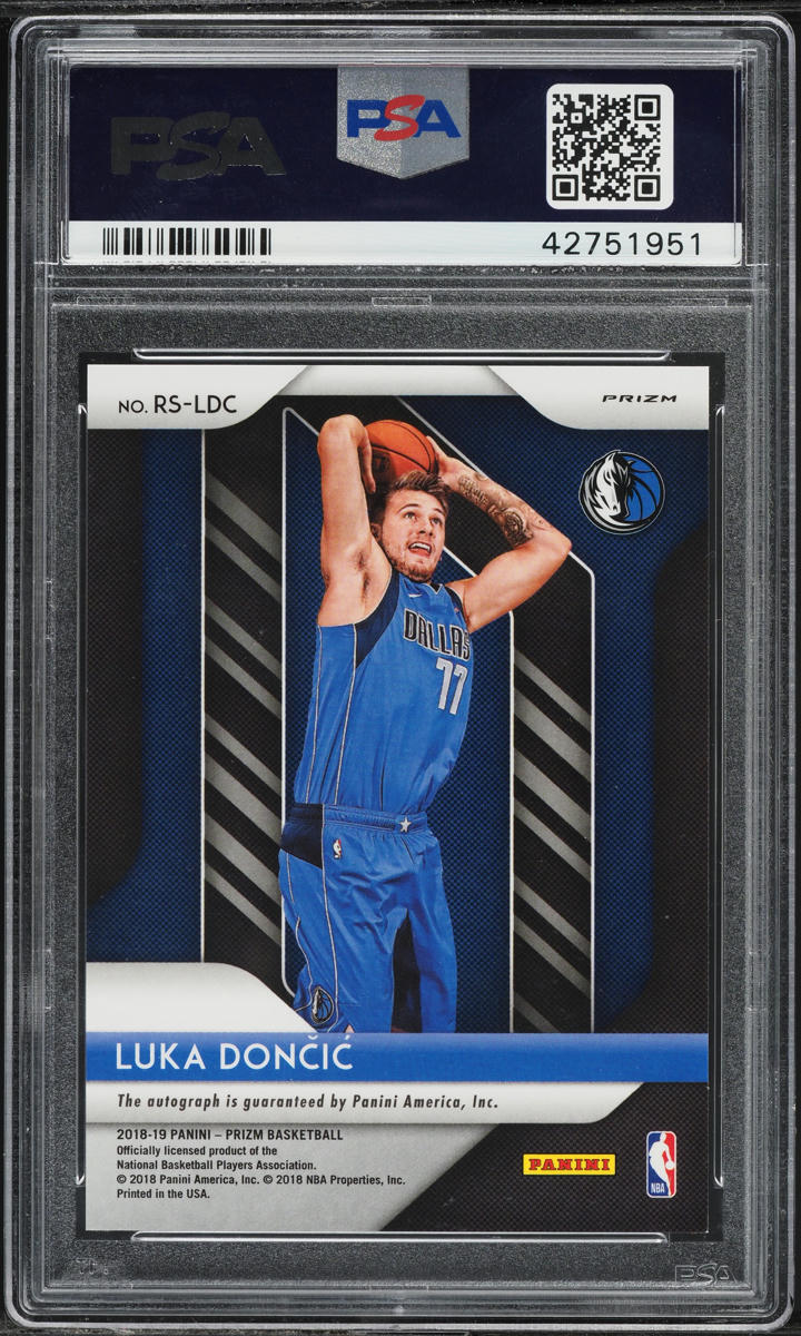 2018 Panini Prizm Silver Luka Doncic ROOKIE AUTO #RS-LDC PSA 10