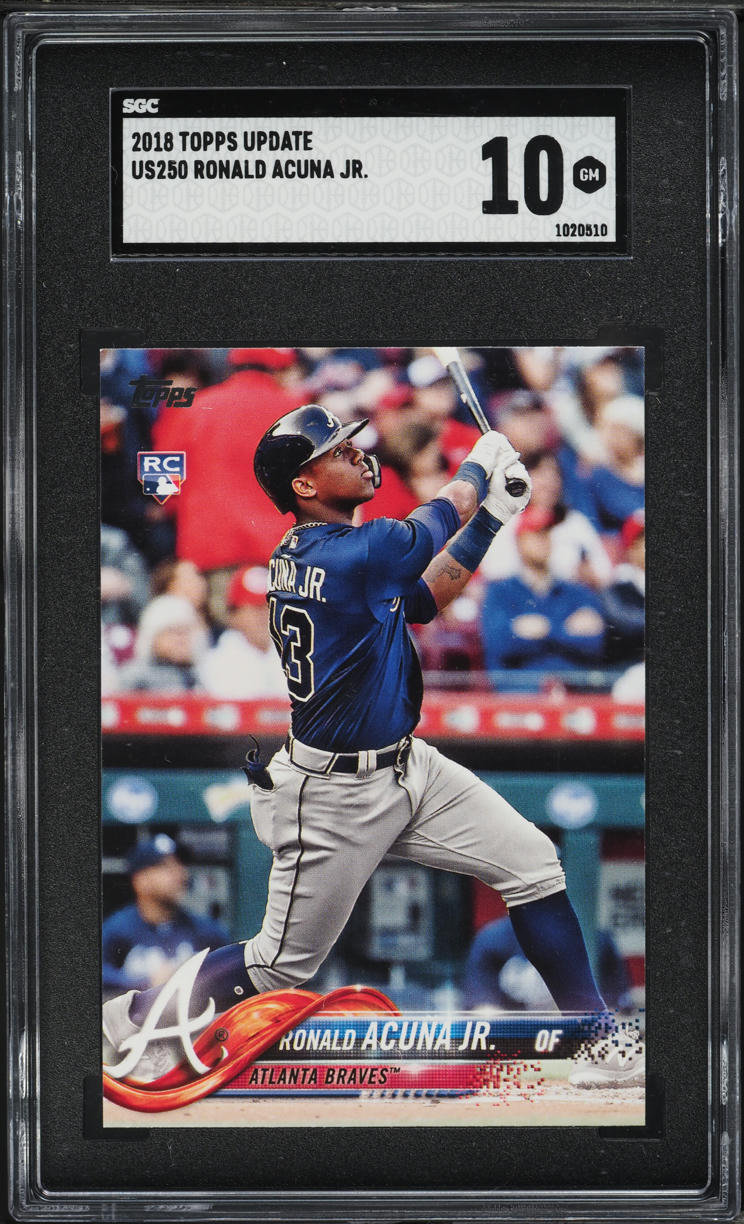 2018 Topps Update Ronald Acuna Jr. ROOKIE #US250 SGC 10 GEM MINT