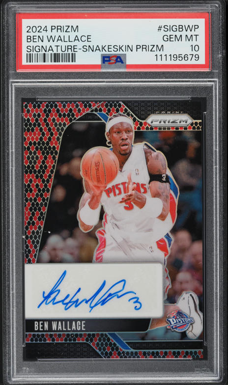 2024 Panini Prizm Snakeskin Ben Wallace AUTO /15 #SIG-BWP PSA 10