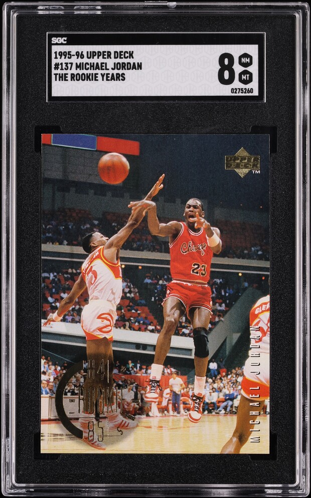 1995 Upper Deck The Rookie Years Michael Jordan #137 SGC 8 NM-MT