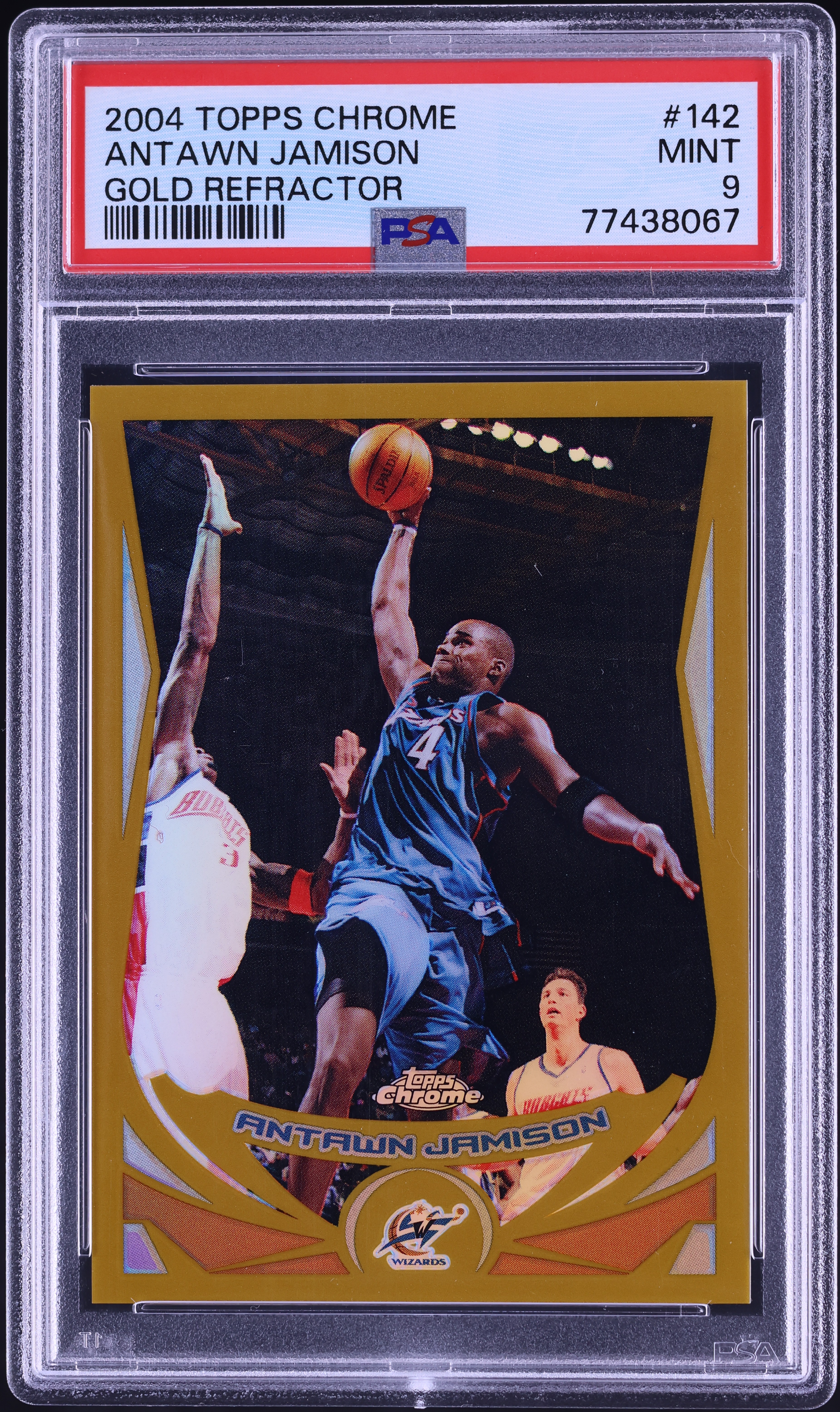 2004 Topps Chrome Gold Refractor Antawn Jamison /99 #142 PSA 9