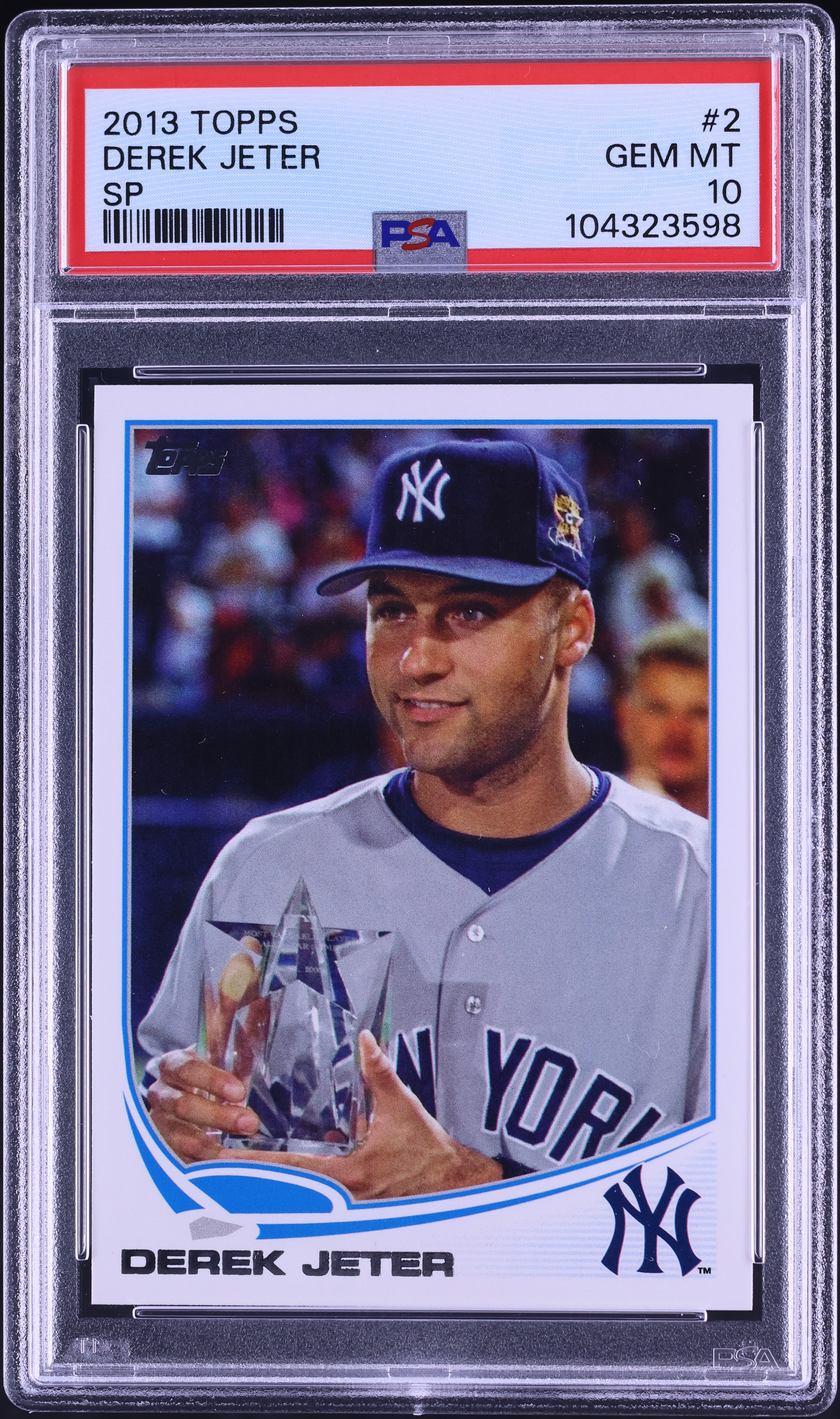 2013 Topps Derek Jeter SP #2 PSA 10 GEM MINT on Fanatics Collect