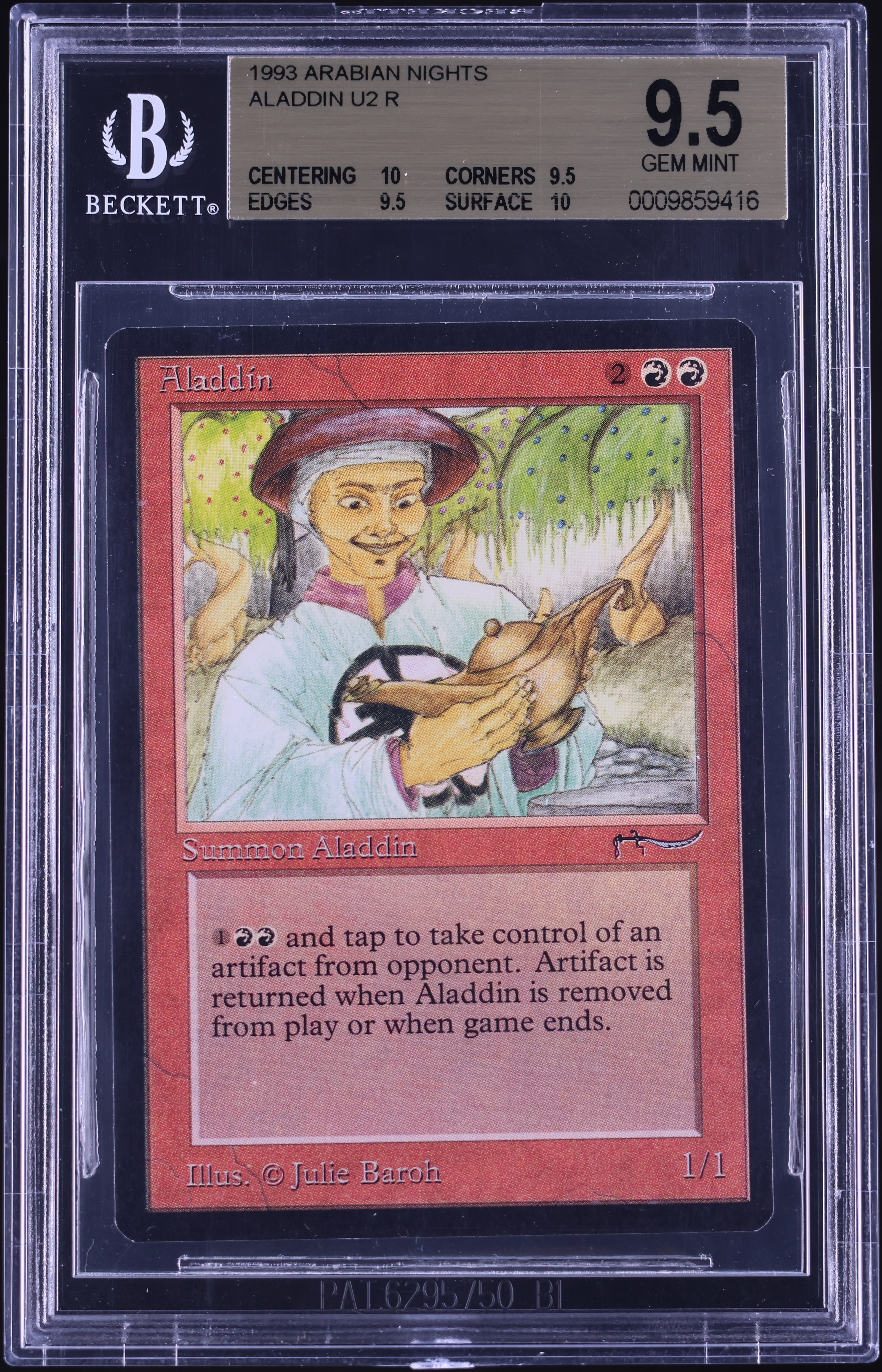 1993 Magic The Gathering MTG Arabian Nights Aladdin BGS 9.5 GEM