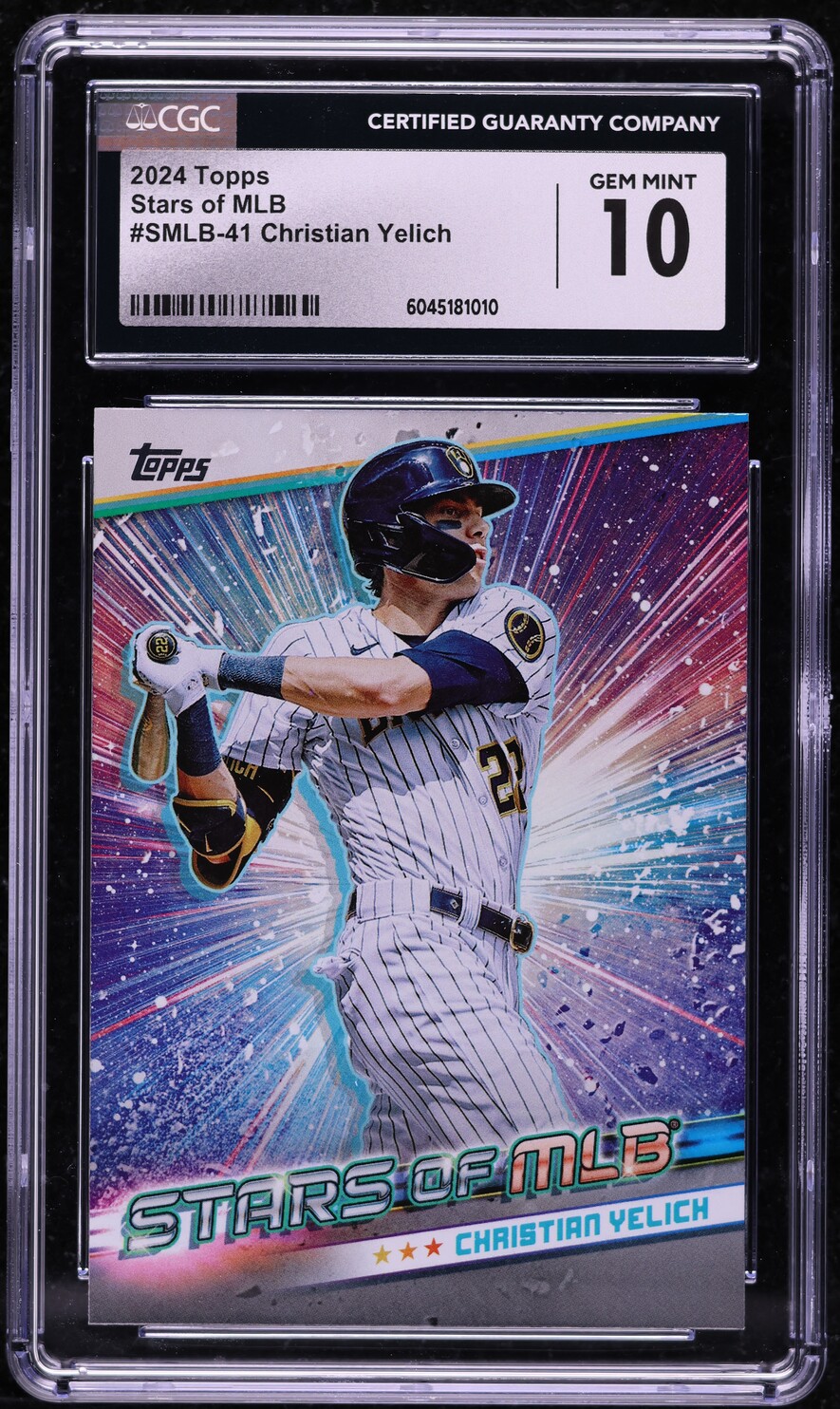 2024 Topps Stars Of MLB Christian Yelich #SMLB-41 CGC 10 GEM MINT