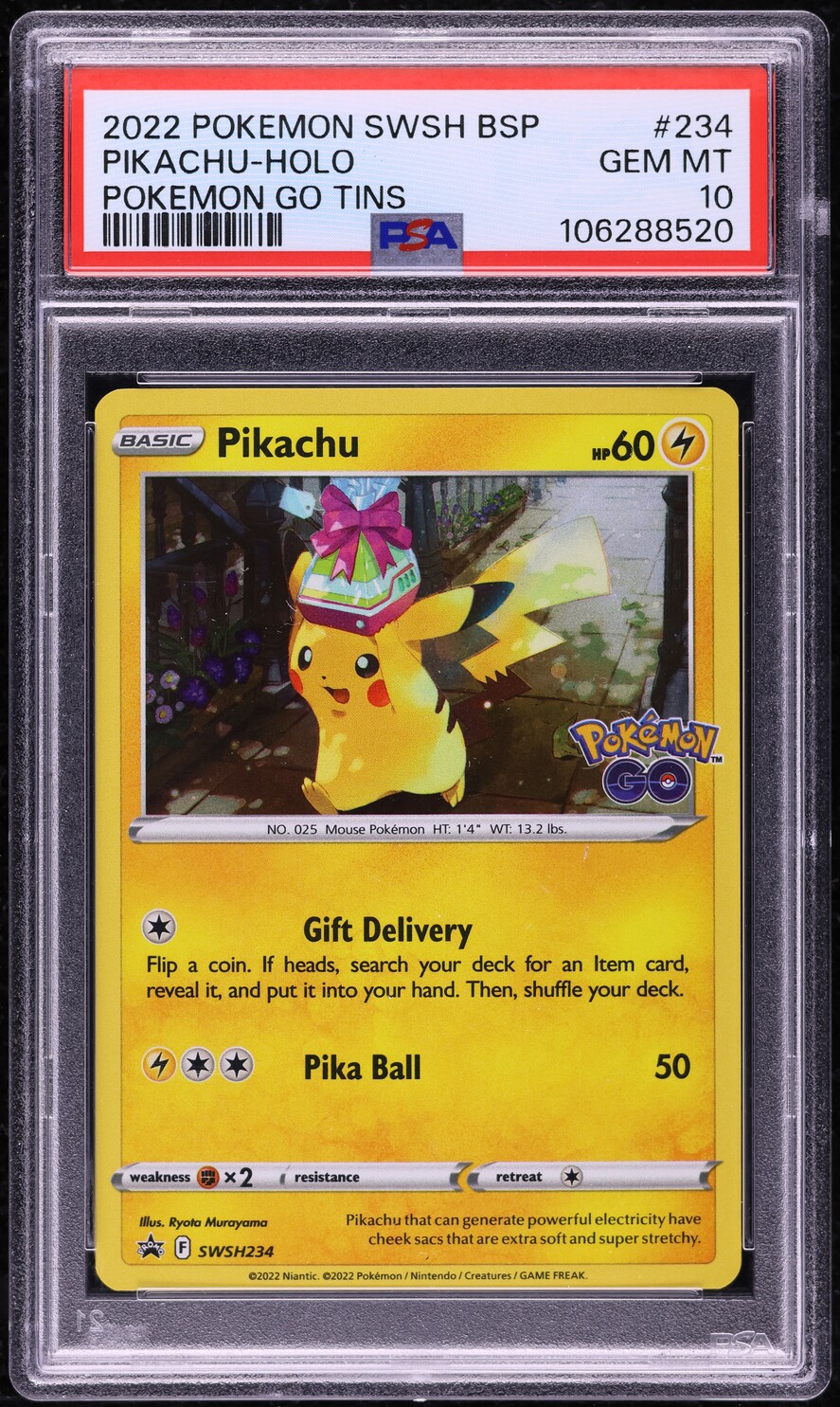 2022 Pokemon SWSH Black Star Promo Pokemon GO Tins Holo Pikachu