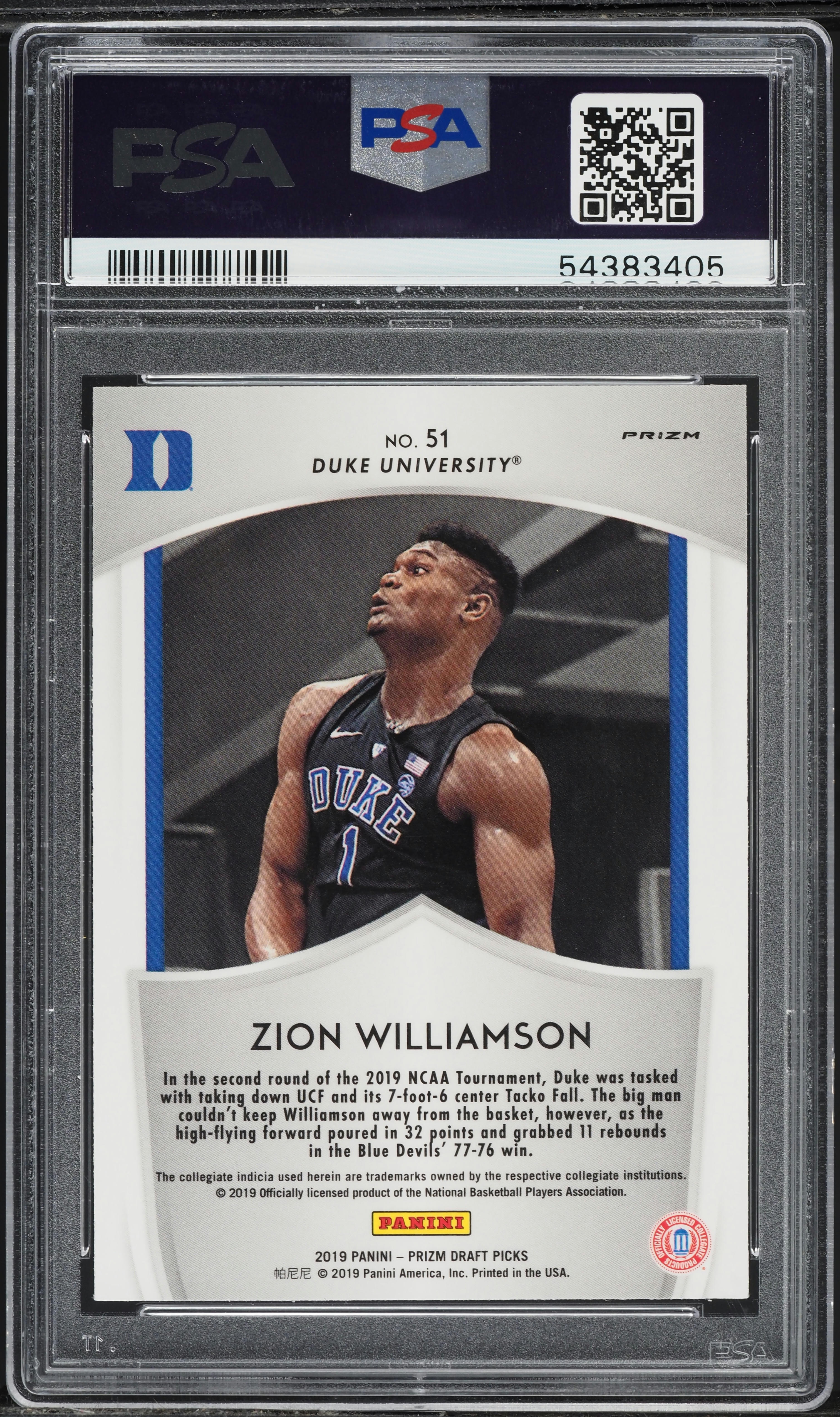 2019 Panini Prizm Draft Crusade Pink Pulsar Zion Williamson ROOKIE