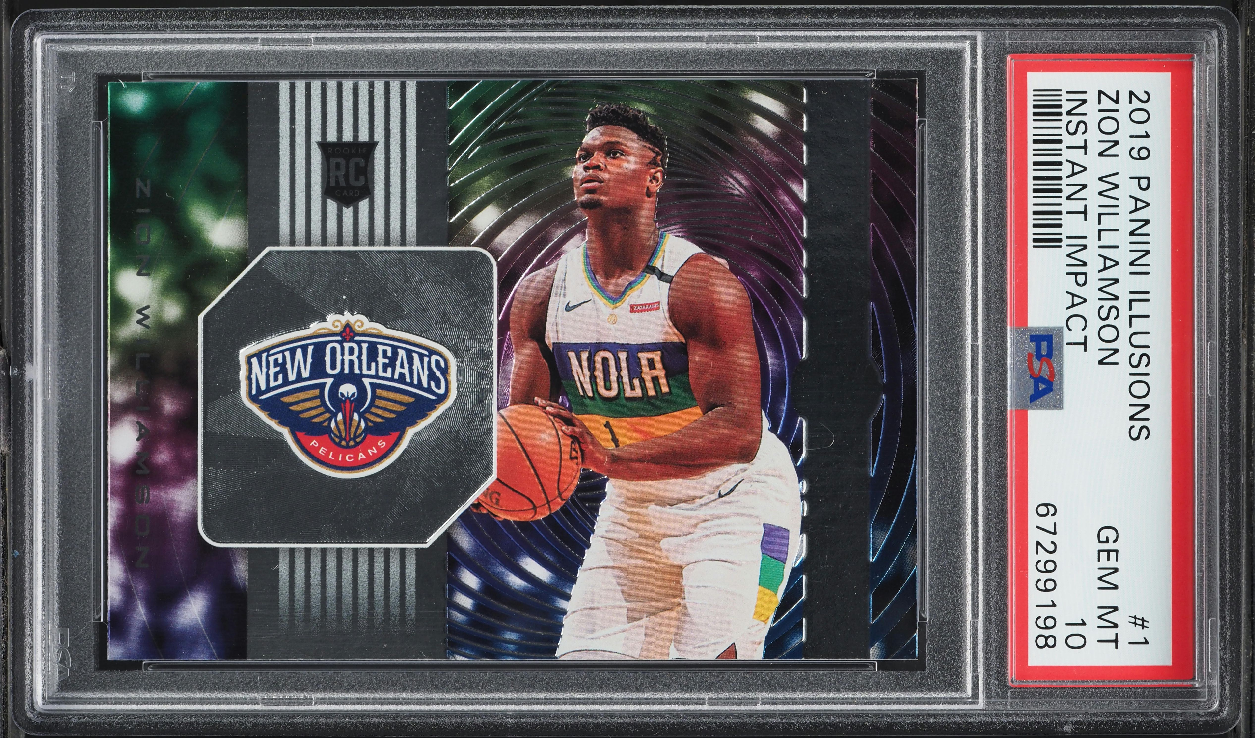 2019 Panini Contenders Optic Lottery Zion Williamson PSA 10 Blue 