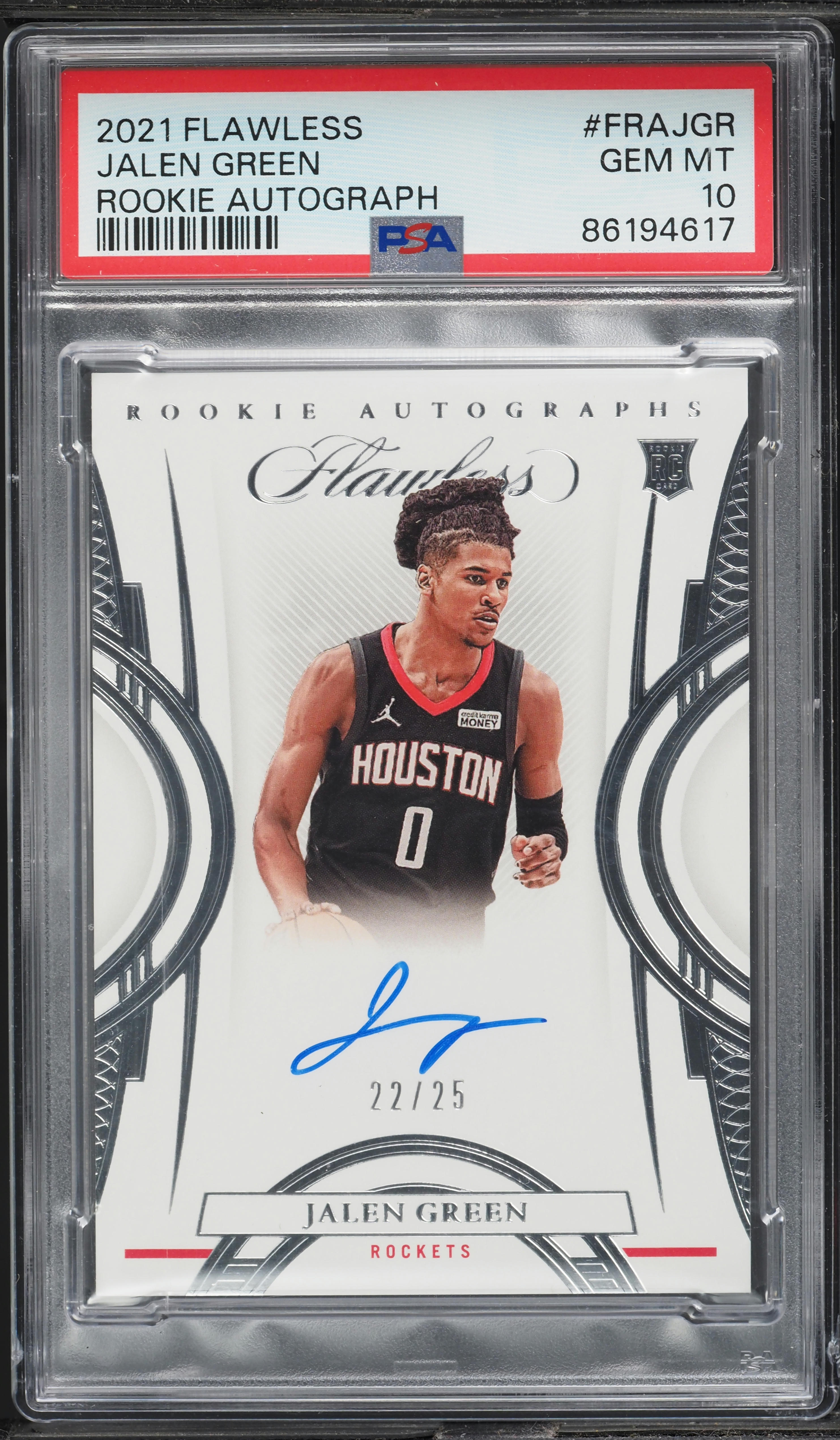 2021 Panini Flawless Jalen Green ROOKIE AUTO /25 #FRAJGR PSA 10