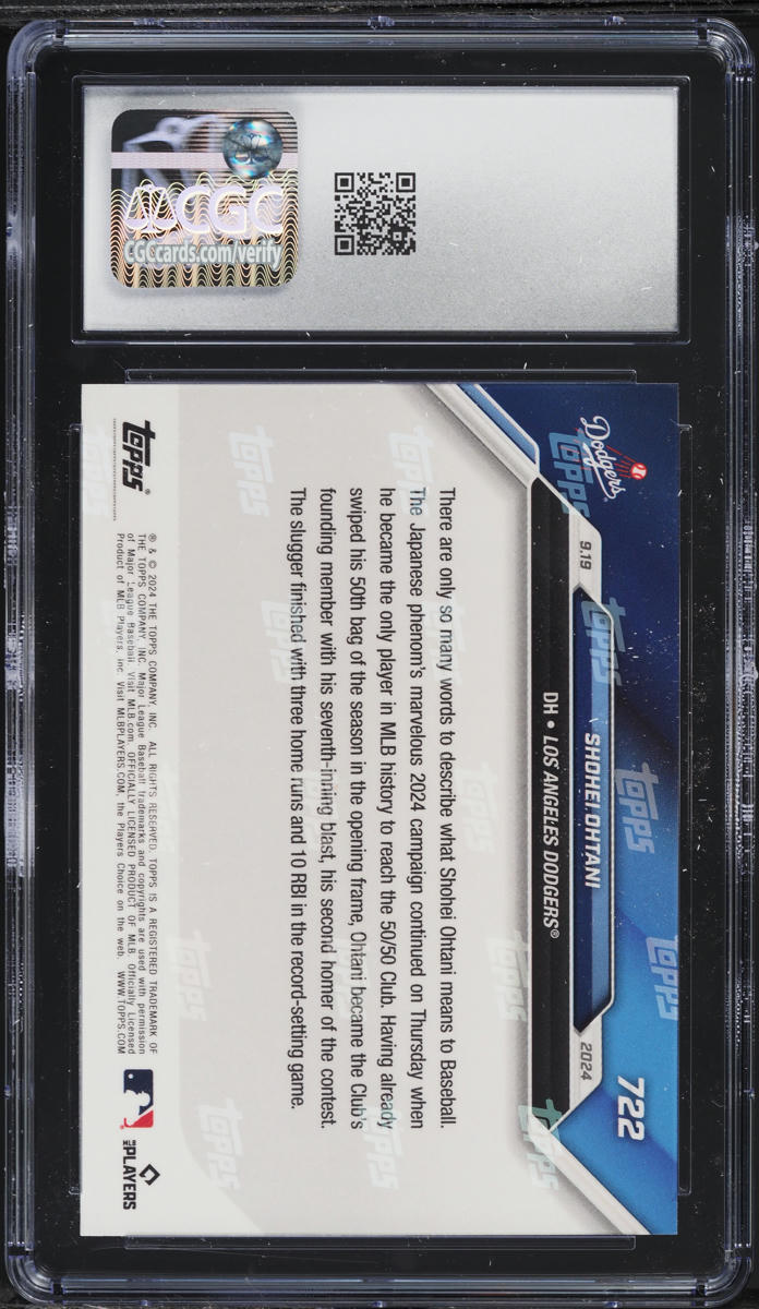2024 Topps Now Shohei Ohtani #722 CGC 8 NM-MT