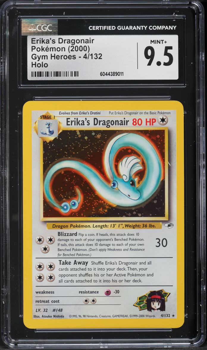 2000 Pokemon Gym Heroes Holo Erika's Dragonair #4 CGC 9.5 MINT+