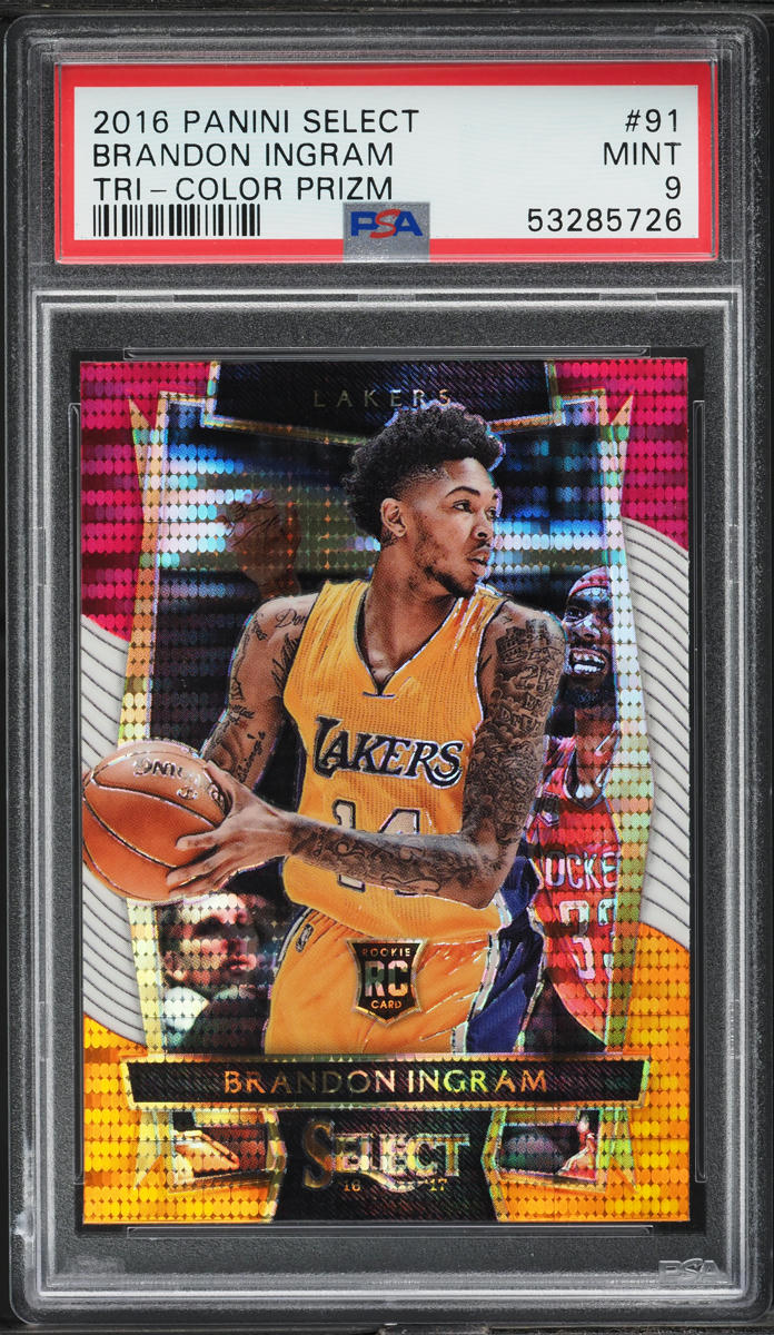 2016 Select Tri-Color Prizm Brandon Ingram ROOKIE #91 PSA 9 MINT