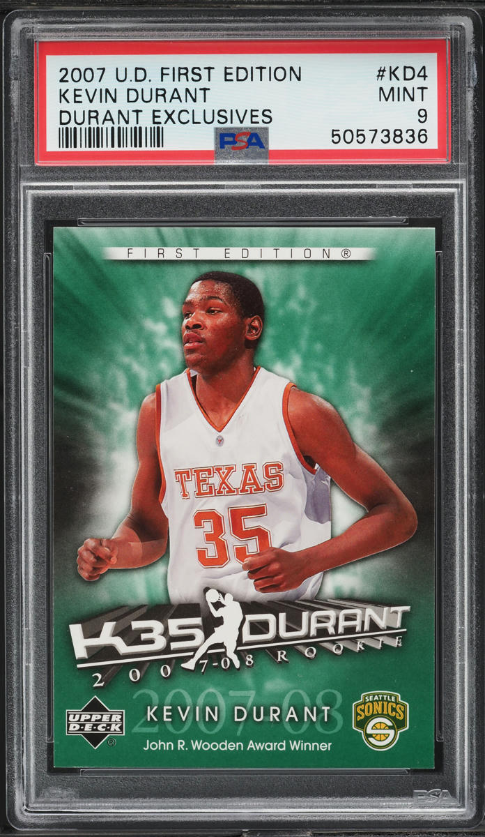 2007 Upper Deck First Edition Exclusives Kevin Durant ROOKIE #KD4 PSA 9 MINT