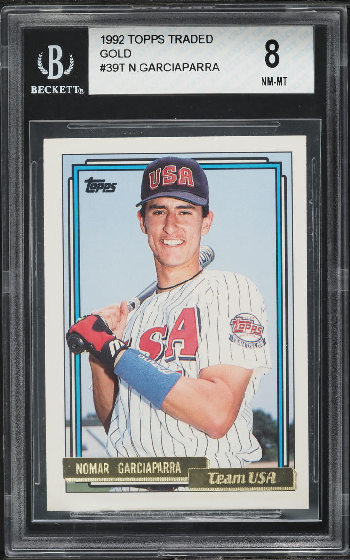 1992 Topps Traded Gold Nomar Garciaparra ROOKIE #39T BGS 8 NM-MT