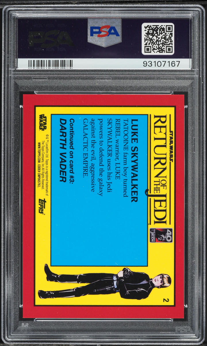 2023 Topps Chrome Star Wars Sapphire ROTJ Gold Luke Skywalker /15