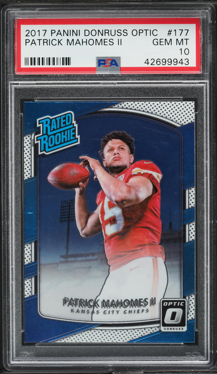 2017 Donruss Optic Patrick Mahomes II ROOKIE #177 PSA 10 GEM MINT