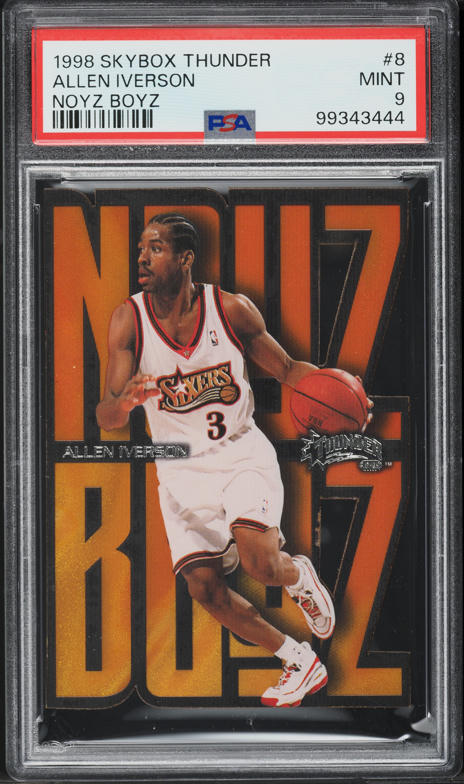 1998 Skybox Thunder Noyz Boyz Allen Iverson #8 PSA 9 MINT on